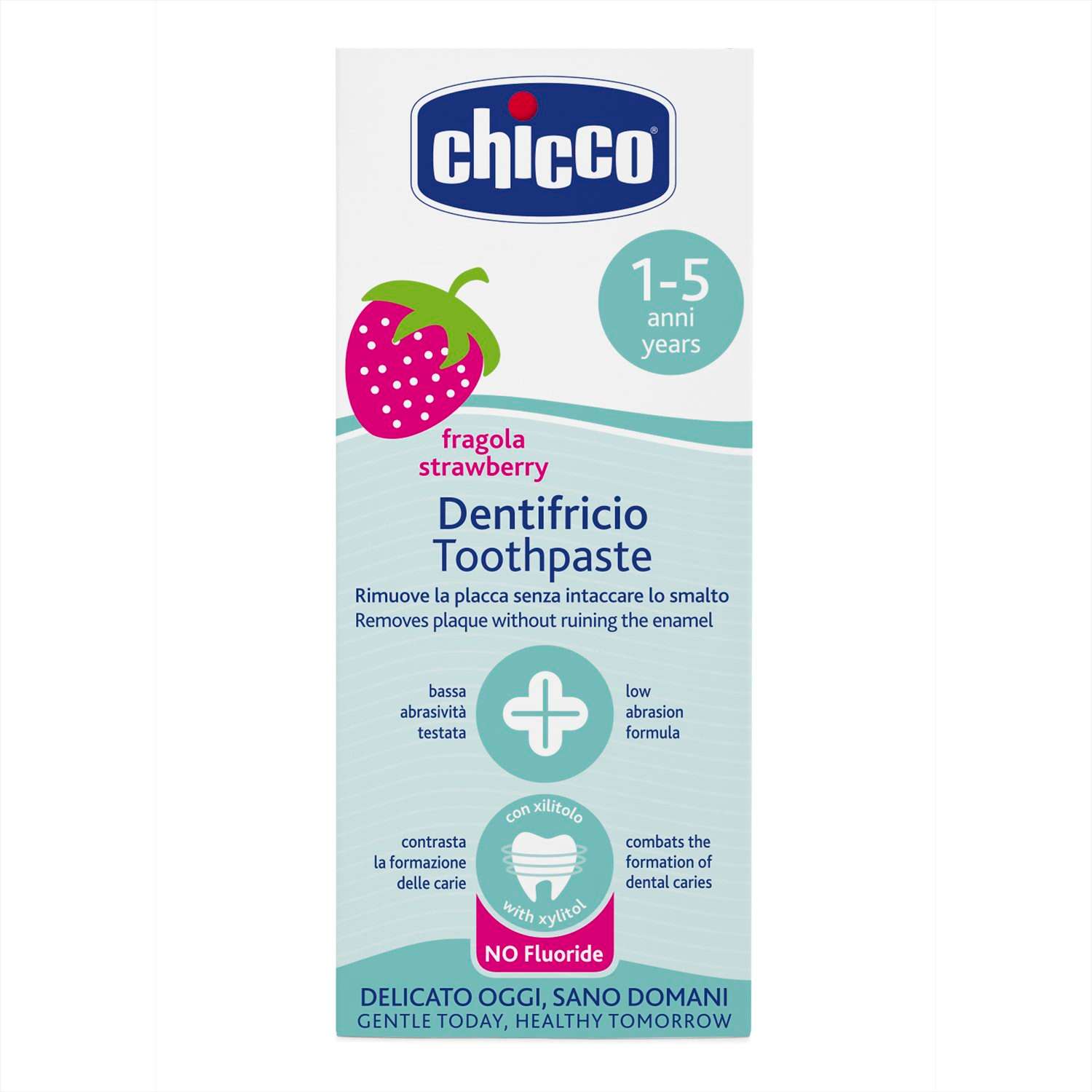 Зубная паста CHICCO детская без фтора со вкусом клубники от 12 месяцев - фото 2