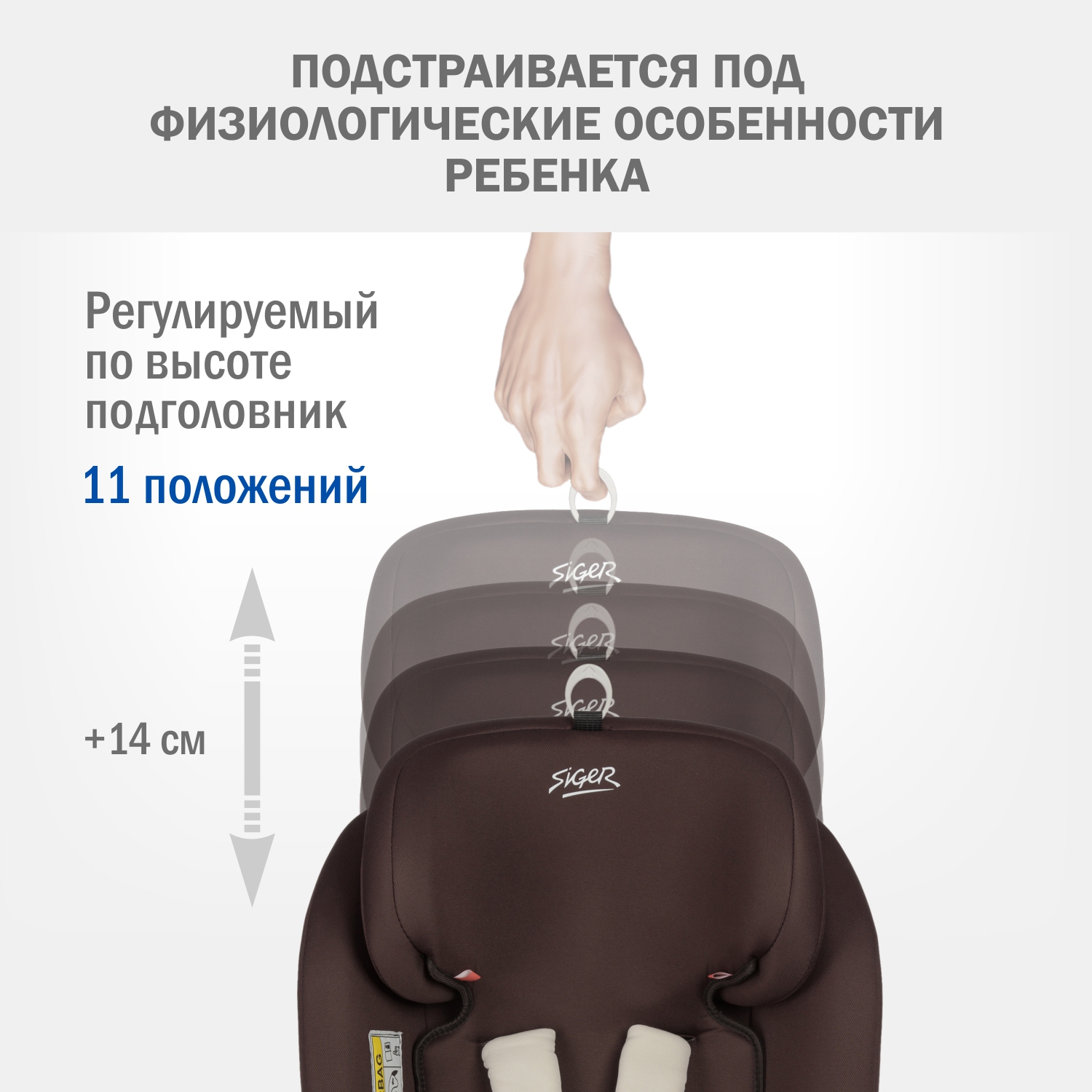 Детское автокресло SIGER Престиж ISOFIX lux шоколад - фото 8