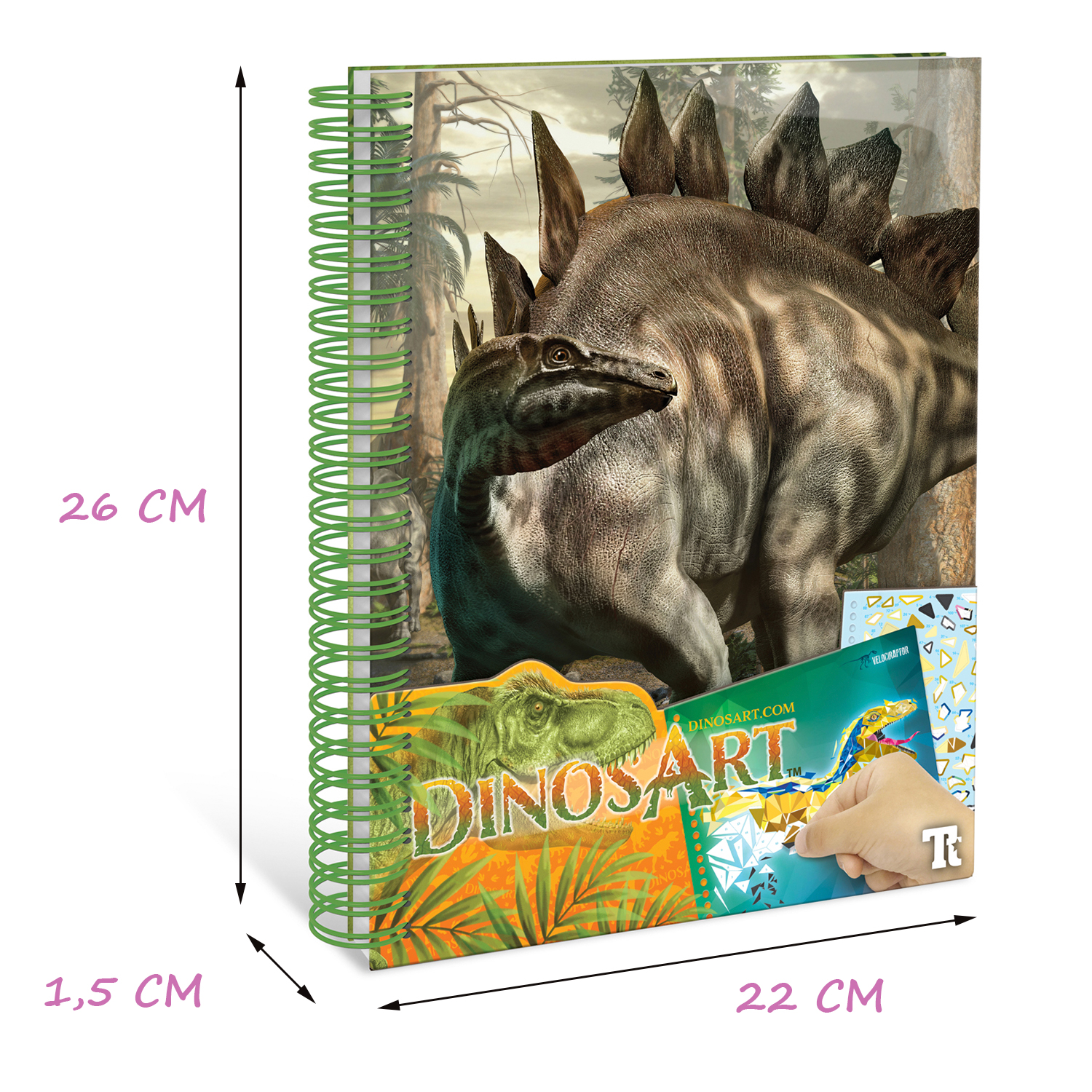 Набор аппликаций DinosArt наклейками по номерам - фото 3