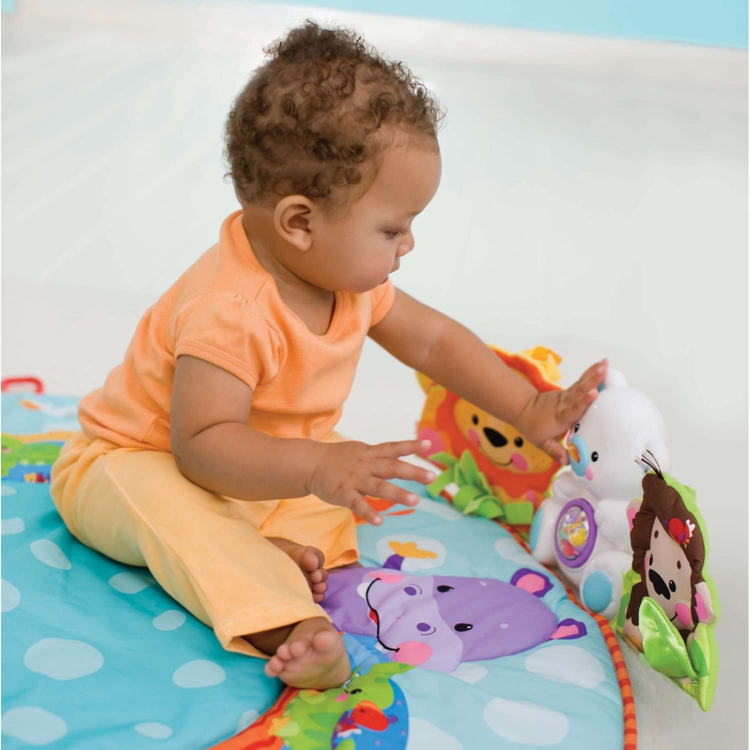 Музыкальный коврик BabyGo с игрушками-подвесками - фото 3