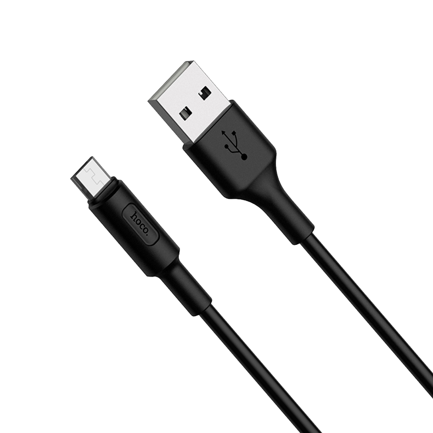 Дата-кабель HOCO кабель RA1 USB - Micro-USB 2.4A черный - фото 1