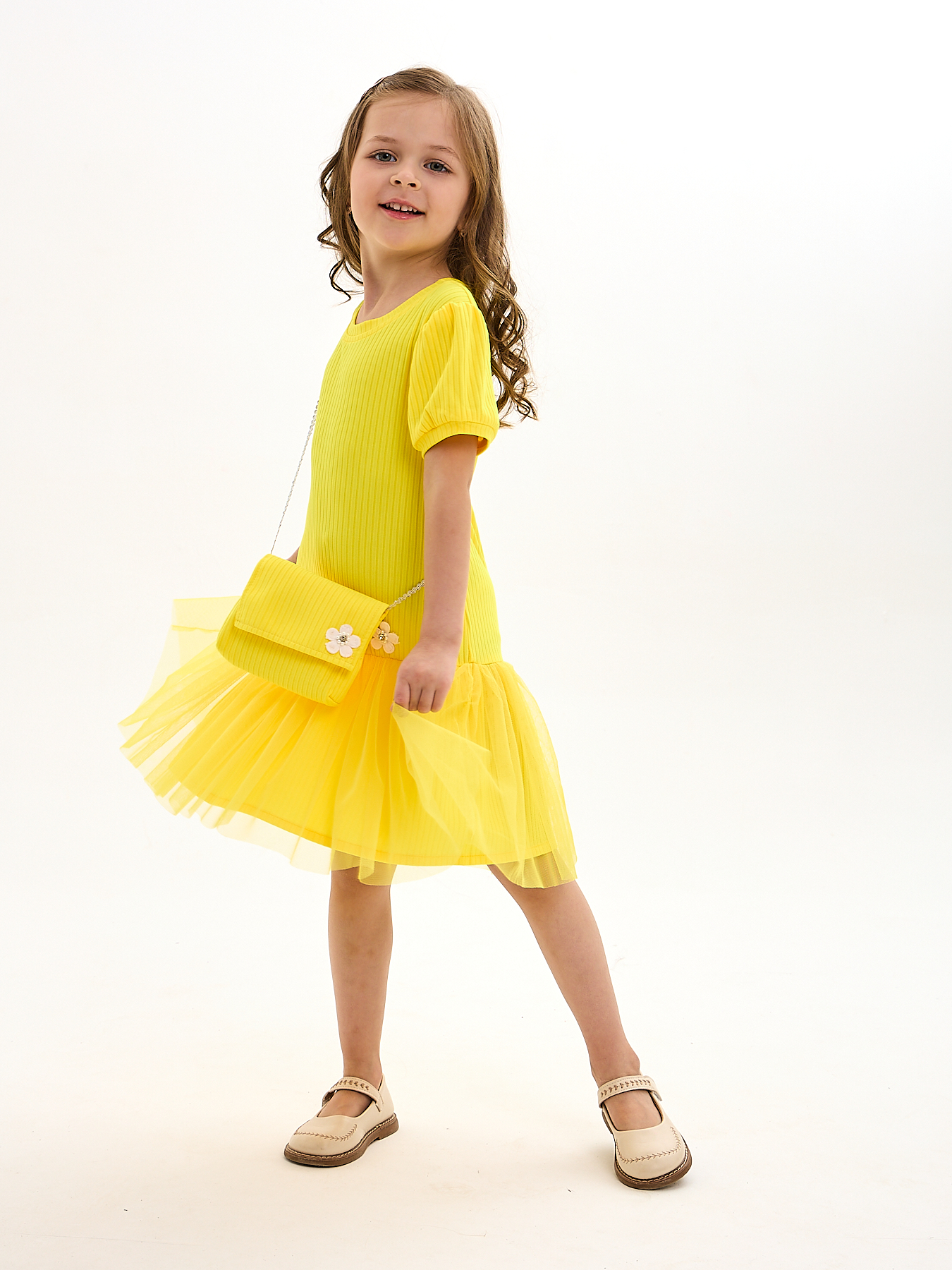 Платье Mil Art kids 1902201542DRESS-BAG-YELLOW - фото 5