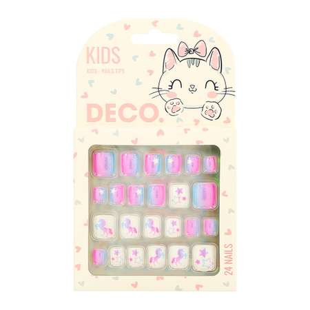Набор накладных ногтей DECO. kids самоклеящиеся mystery 24 шт