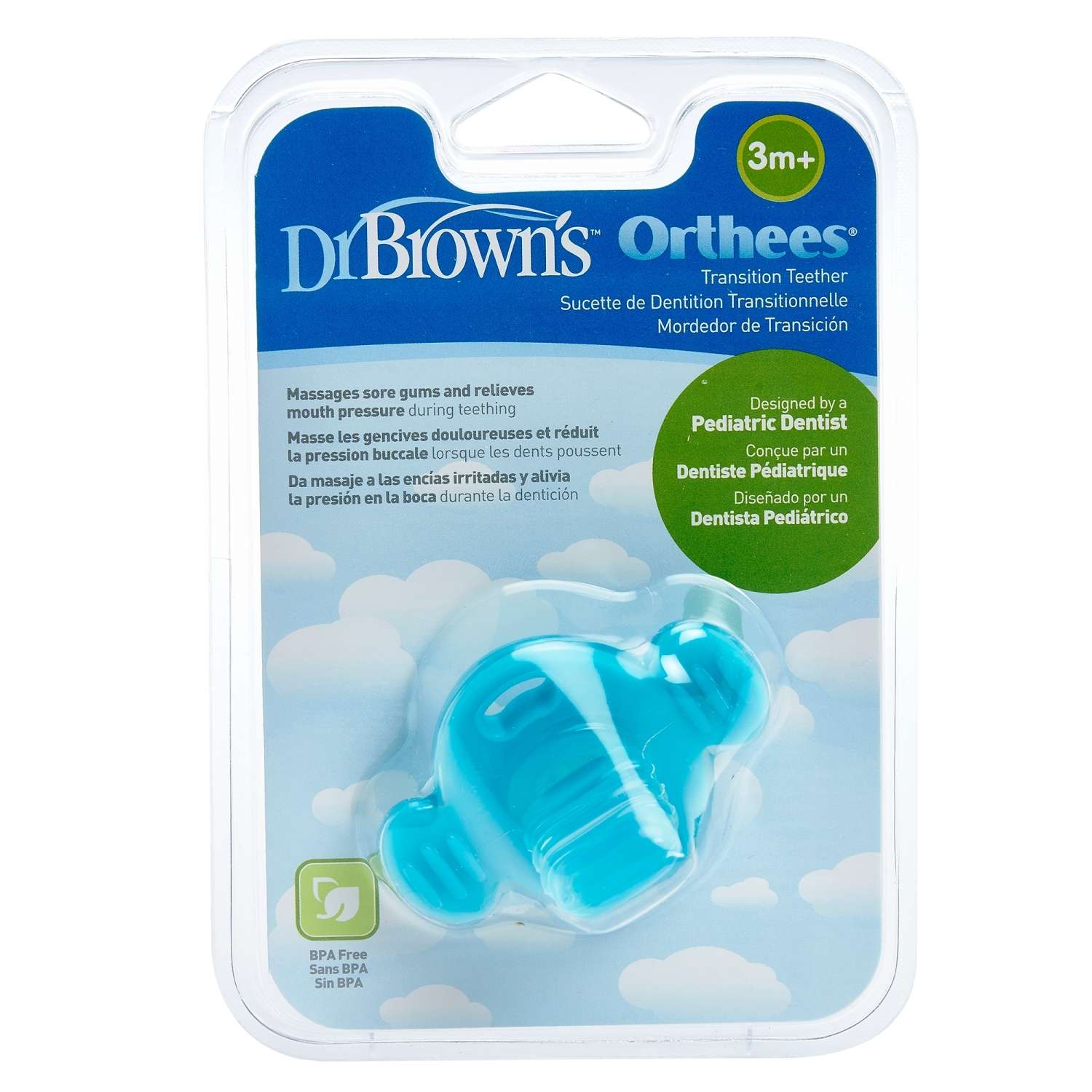 Прорезыватель Dr Brown's Orthees переходный (голубой) - фото 2