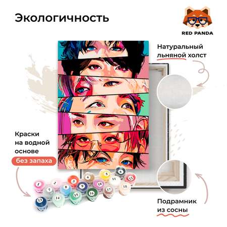 Картина по номерам Red Panda BTS Глаза