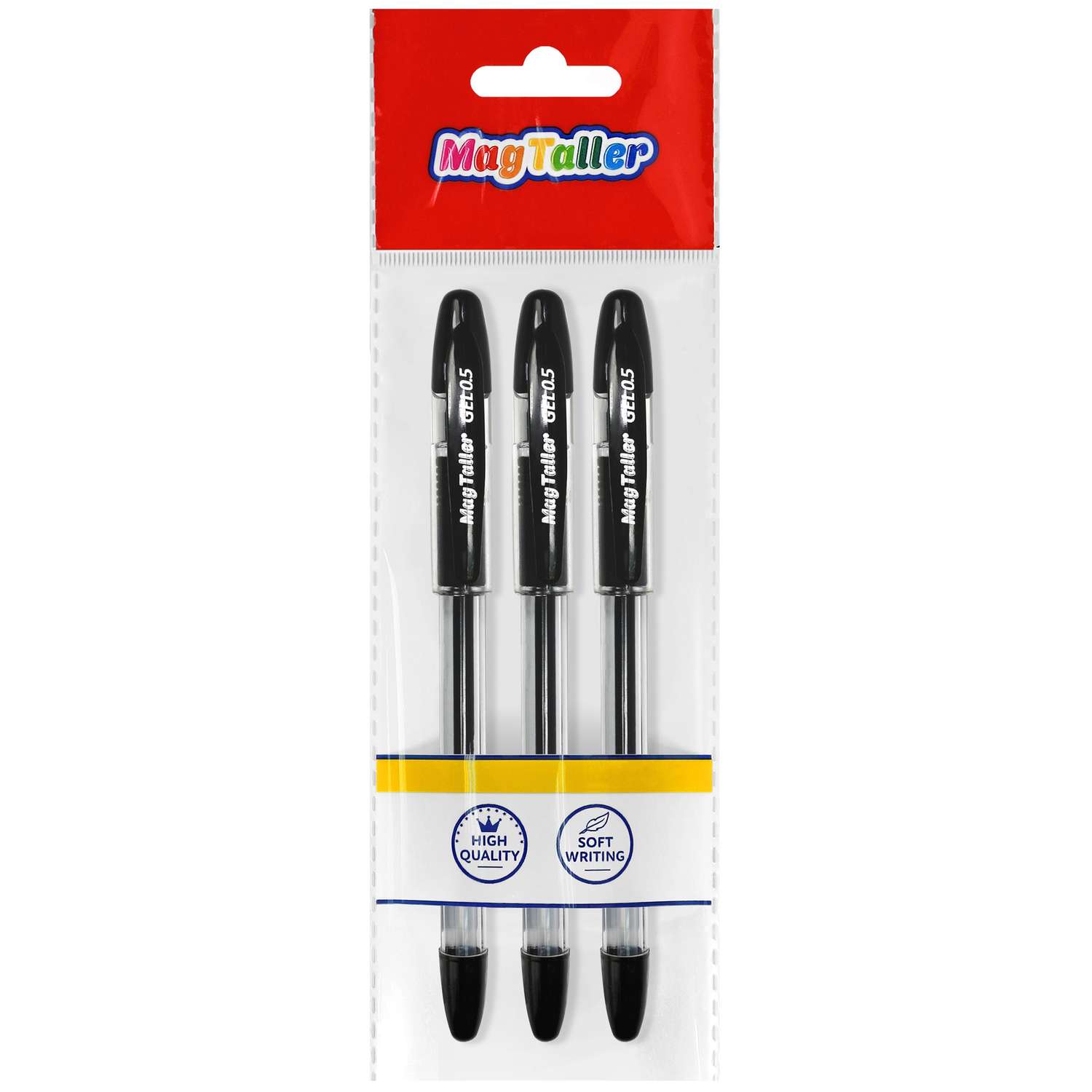 Ручки гелевые Magtaller 3шт Черные 220041/3С - фото 2