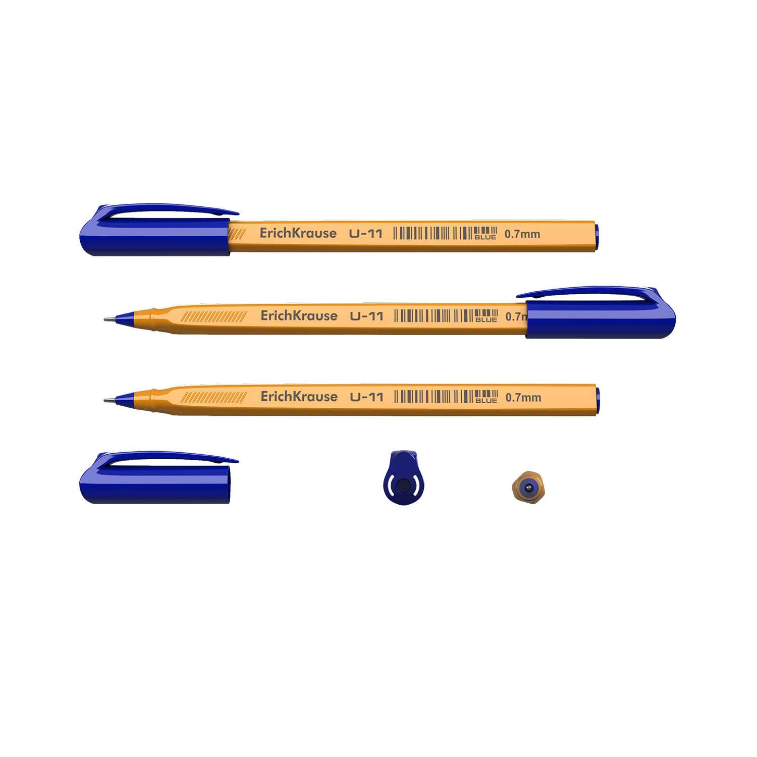Шариковые ручки 3 шт ErichKrause Ultra Glide Technology U-11 Yellow - фото 1