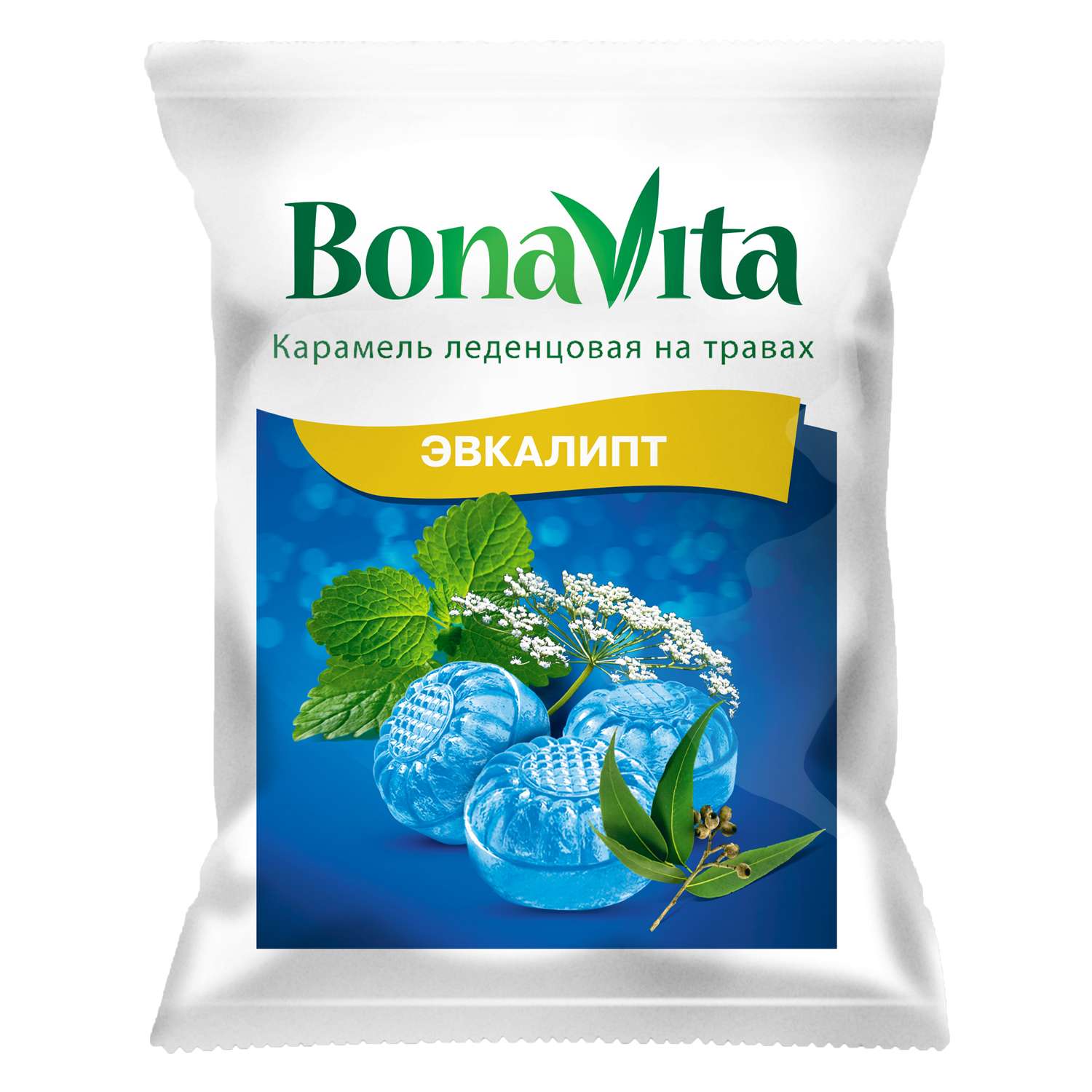 Биологически активная добавка Карамель BonaVita леденцовая эвкалипт с витамином С на травах 60г - фото 1