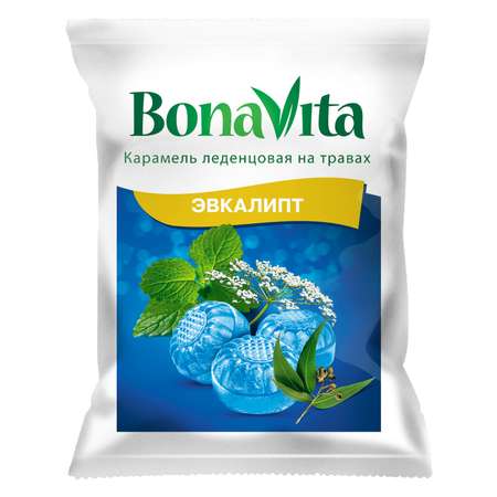 Биологически активная добавка Карамель BonaVita леденцовая эвкалипт с витамином С на травах 60г