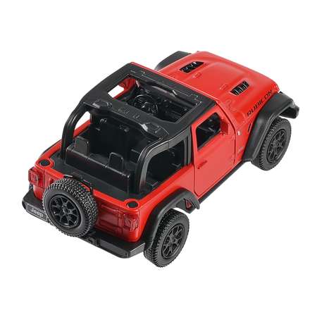 Машина металлическая Uni-Fortune Jeep Rubicon 2021 открытый верх инерционная красная матовая двери открываются