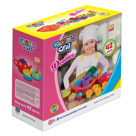 Набор посуды игрушечный Zarrin Toys В корзине 42 предмета