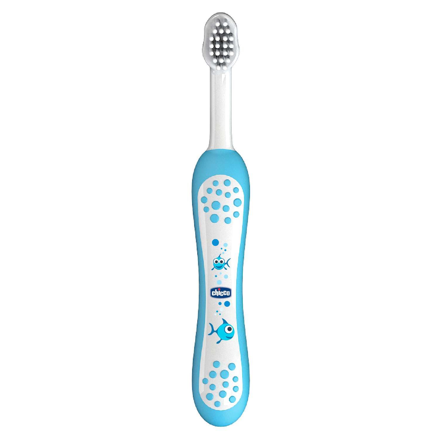 Зубная щетка Chicco с эргономичной ручкой с 6месяцев Голубая 320617012 - фото 1