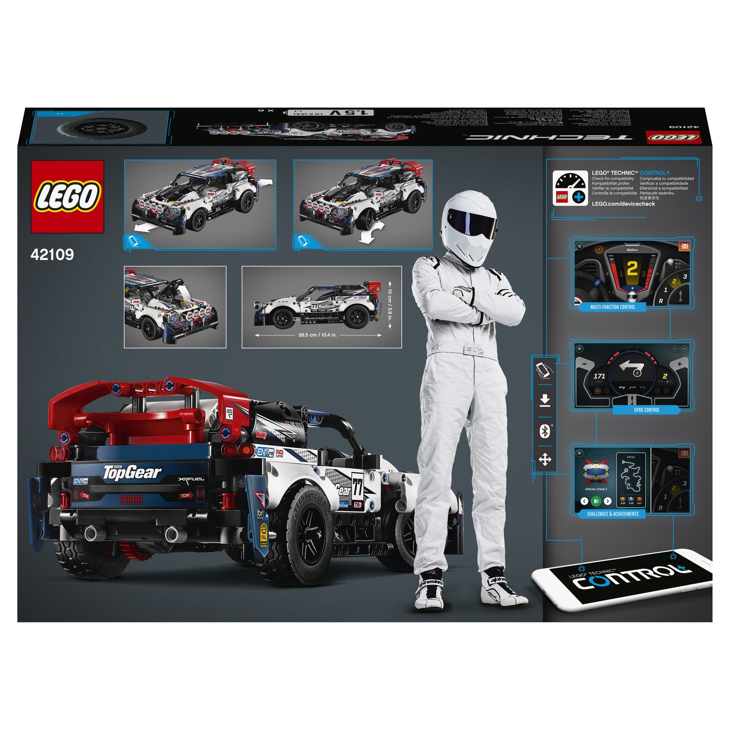 Конструктор LEGO Technic Гоночный автомобиль Top Gear 42109 купить по цене  8499 ₽ в интернет-магазине Детский мир