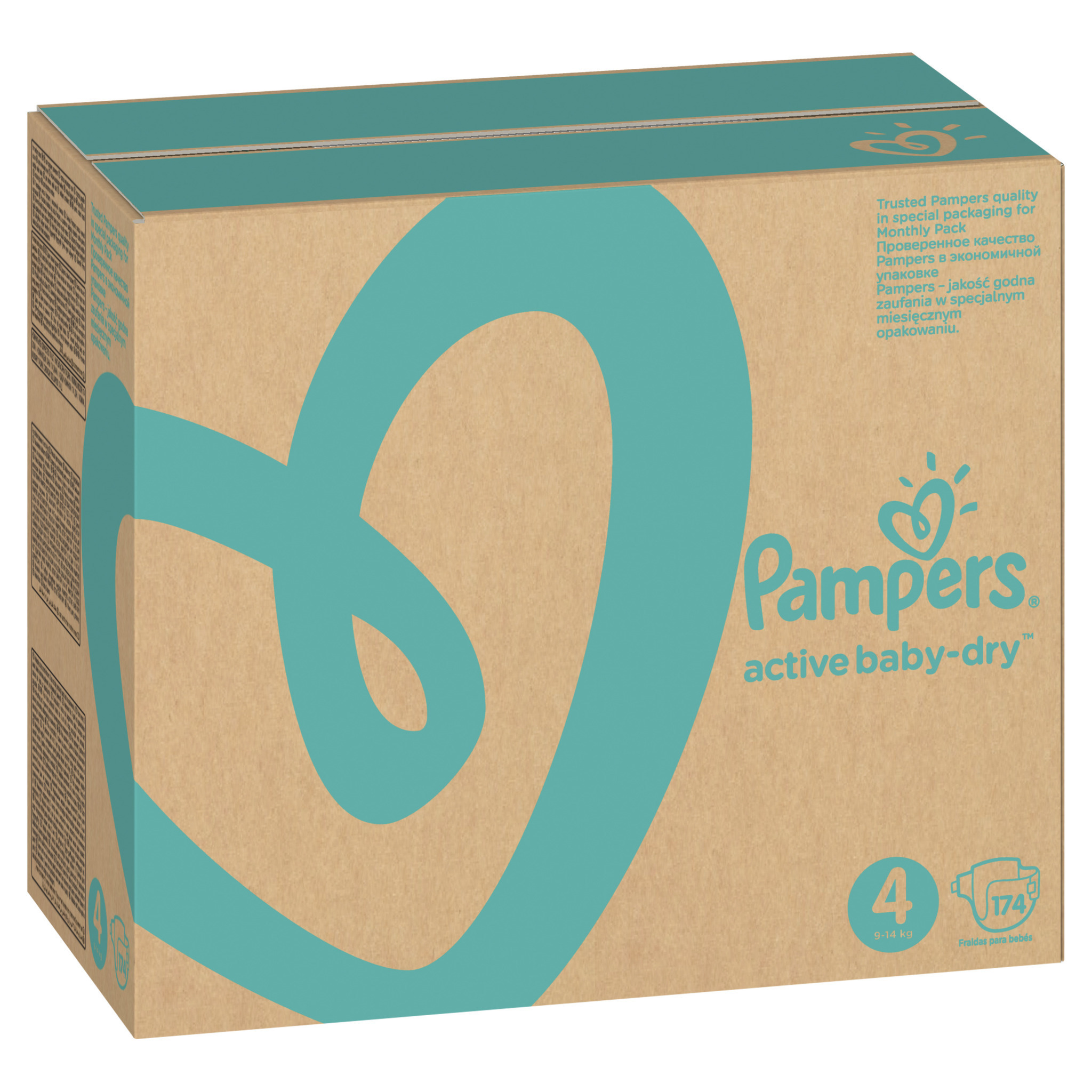 Подгузники Pampers Active Baby-Dry 4 9-14кг 174шт - фото 4