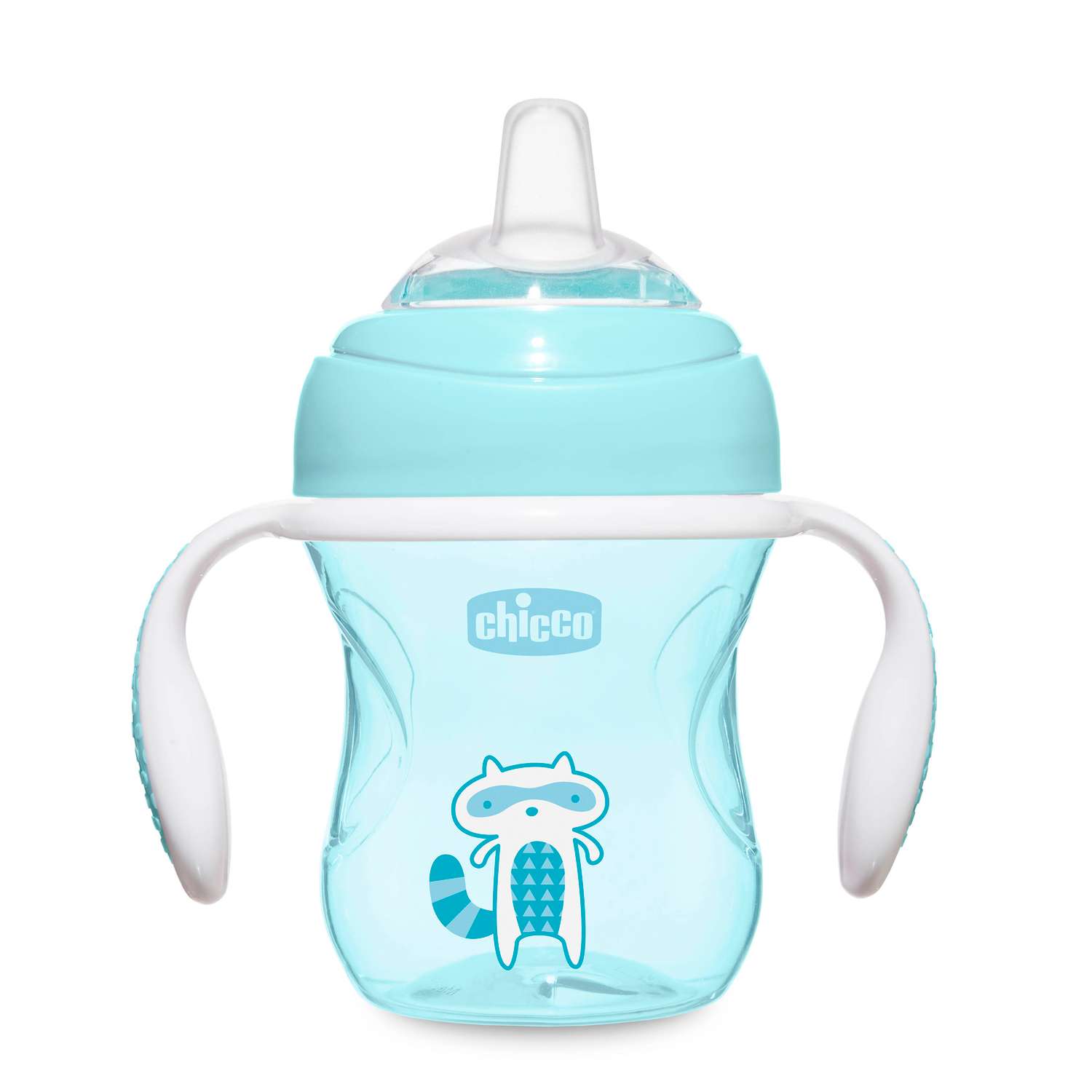 Поильник-непроливайка CHICCO детский transition cup с мягким носиком от 4 месяцев голубой - фото 1