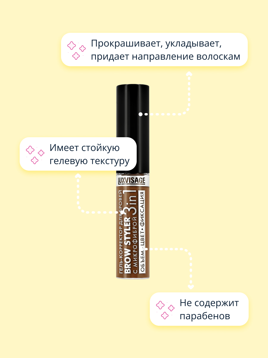 Гель для бровей Luxvisage Brow styler 3 in 1 тон 1 латте - фото 2