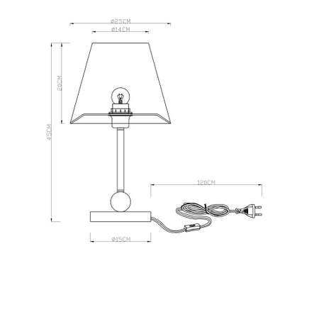 Настольная лампа ARTE LAMP Elba A2581LT-1CC