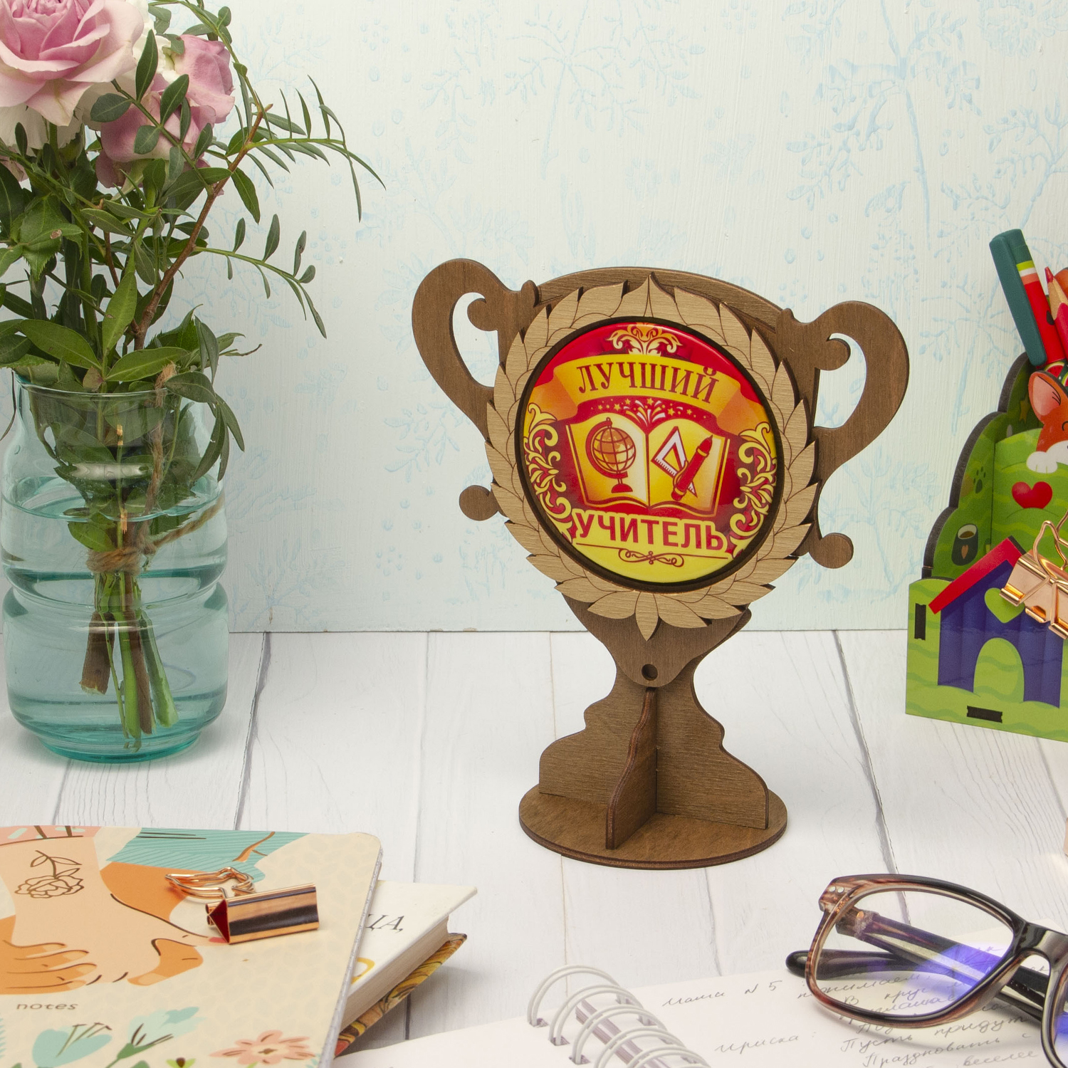 Кубок деревянный Символик Лучший учитель - фото 4