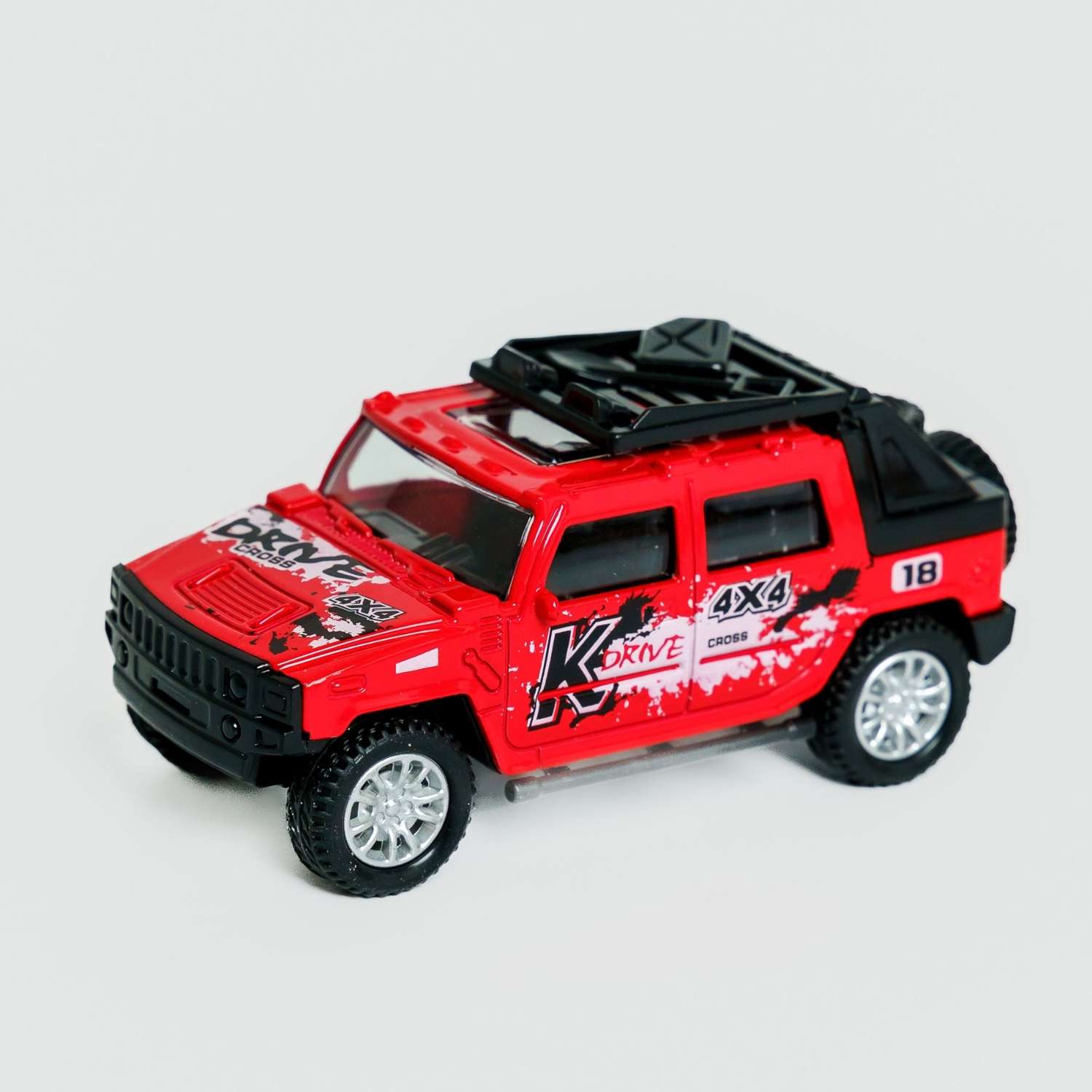 Машинка AUTOGRAND Pickup красная детская металлическая с инерционным механизмом развивающая крутая 12 см 88547 - фото 1