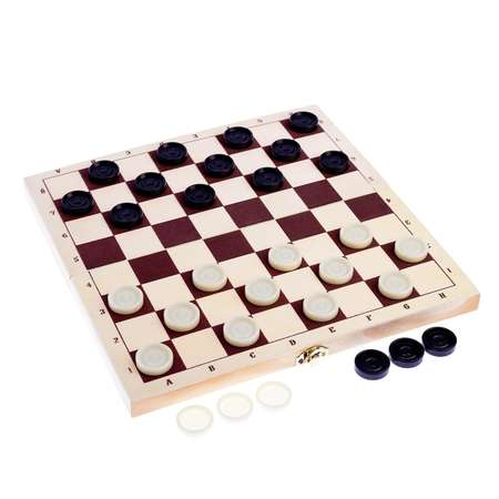 Настольная игра Sima-Land 2 в 1 «Леви« шашки d 2.6 см шахматы король h 7.5 см пешка h 3.5 см 30х30 см 4