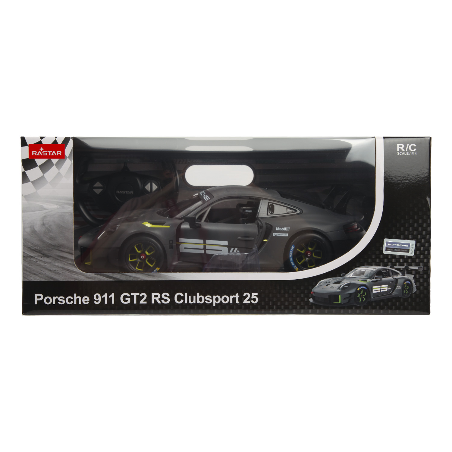 Машина Rastar РУ 1:14 Porsche 911 GT2 RS USB Серая 99560