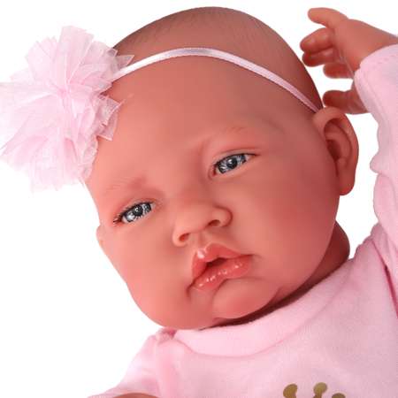 Кукла пупс Antonio Juan Эми в розовом 42 см виниловая