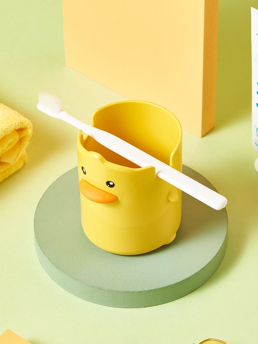 Стакан для зубных щеток iLikeGift Little duck yellow - фото 7