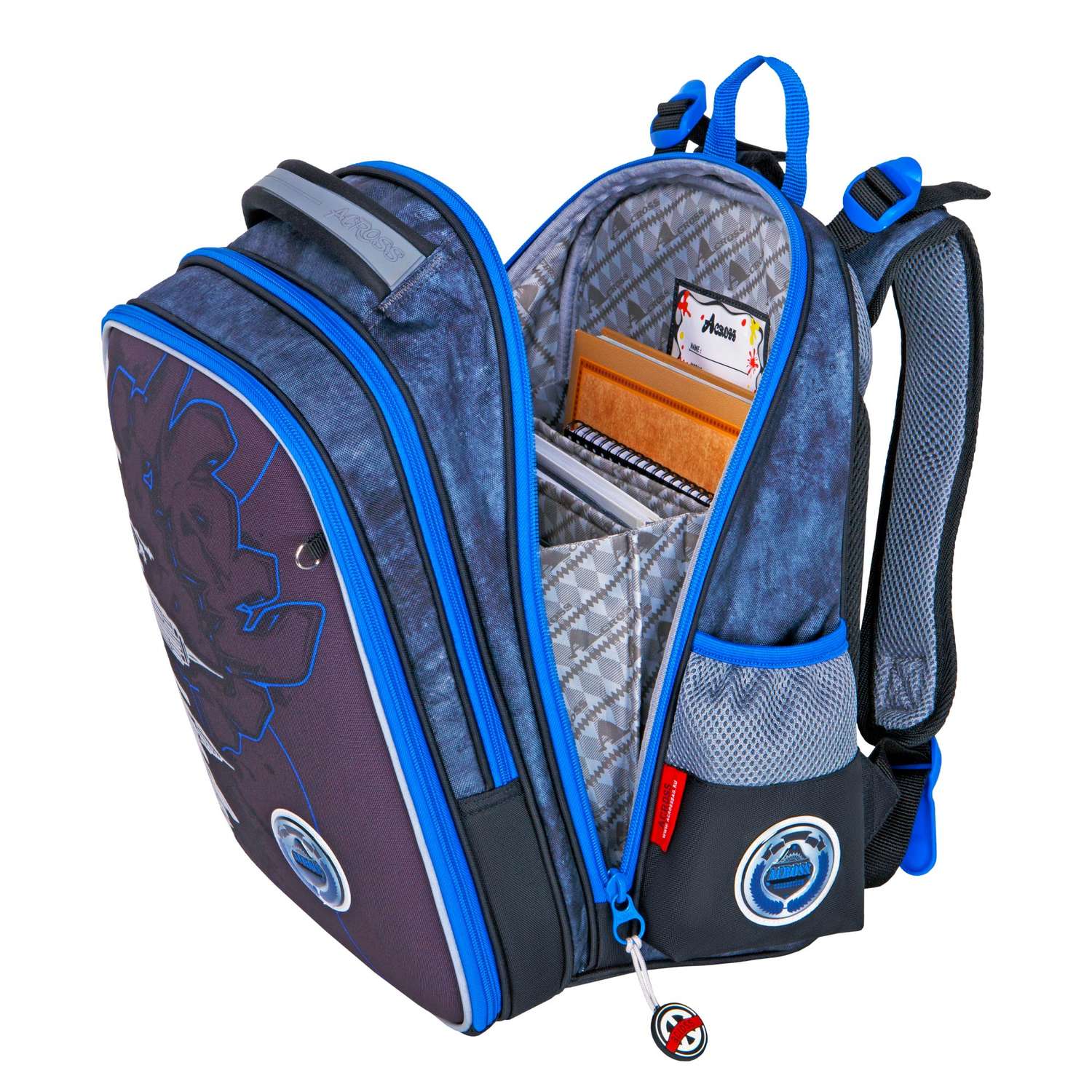 Рюкзак школьный ACROSS с наполнением: мешочек для обуви и брелок - фото 7
