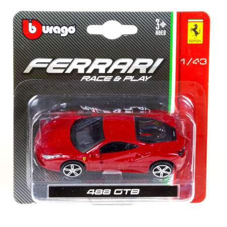 Машинка BBurago 1:43 Ferrari 488 GTB 18-36001(10)