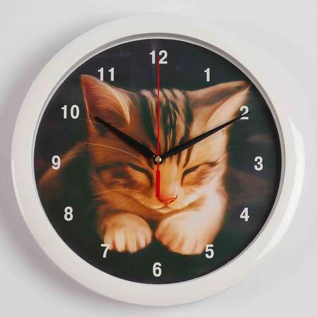 Часы настенные Соломон «Котёнок» d-28 см