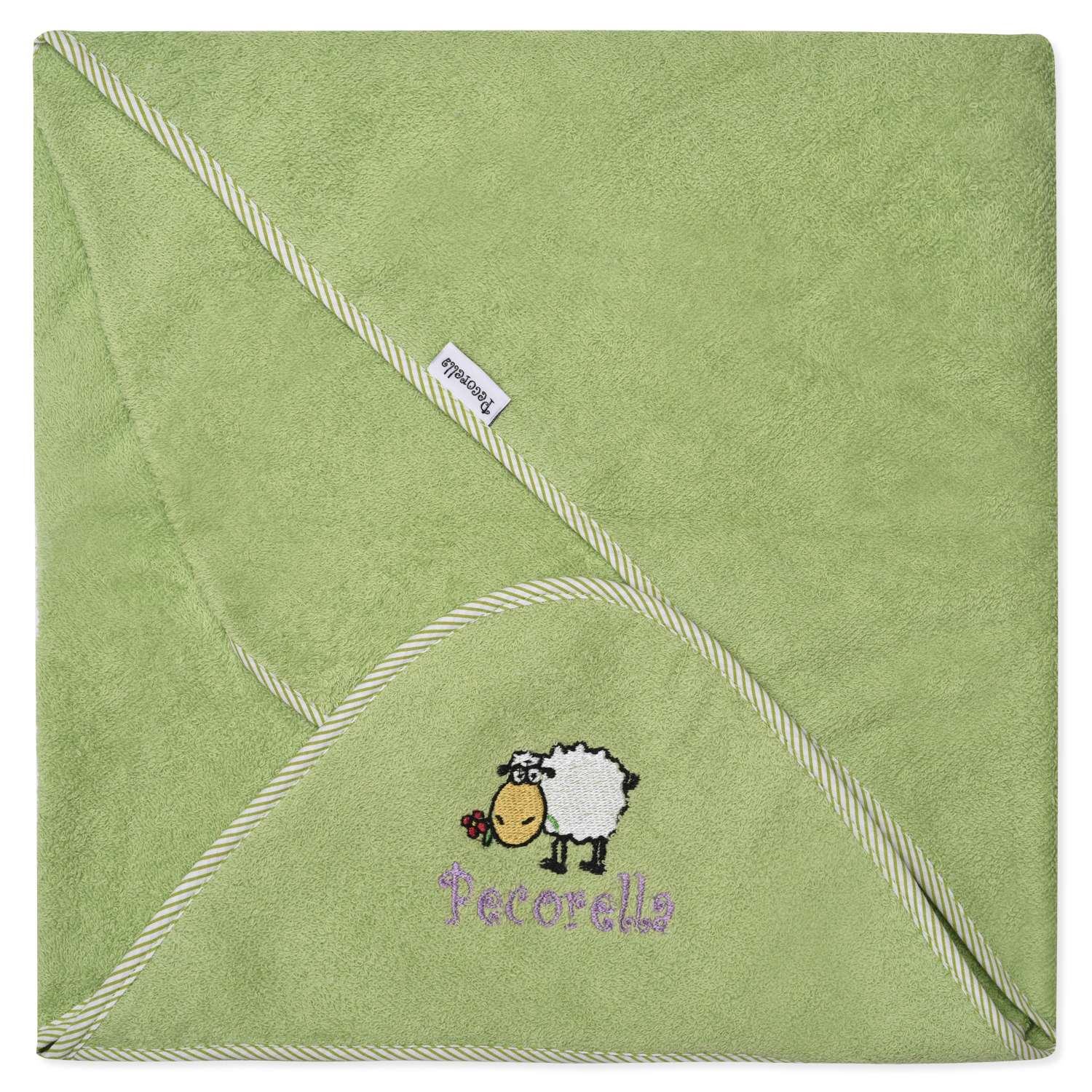 Полотенце с капюшоном Pecorella Зеленое - фото 2