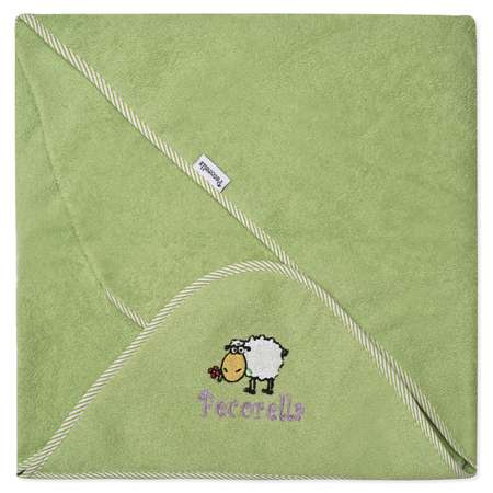 Полотенце с капюшоном Pecorella Зеленое