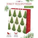 Подарочный пластиковый пакет Арт и Дизайн 30х30х9 см. с новым 2024 годом