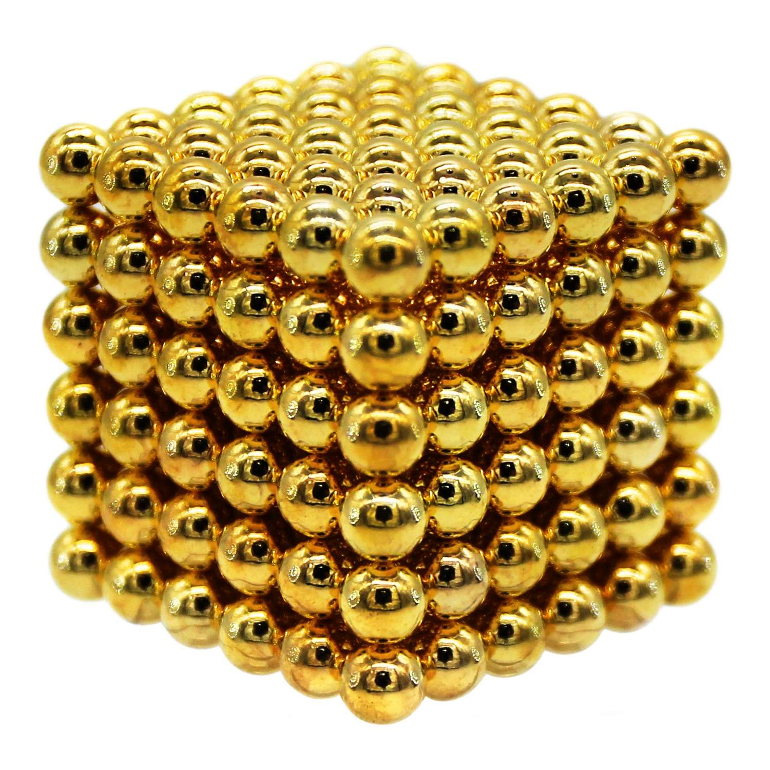 Головоломка магнитная Magnetic Cube золотой неокуб 216 элементов - фото 6