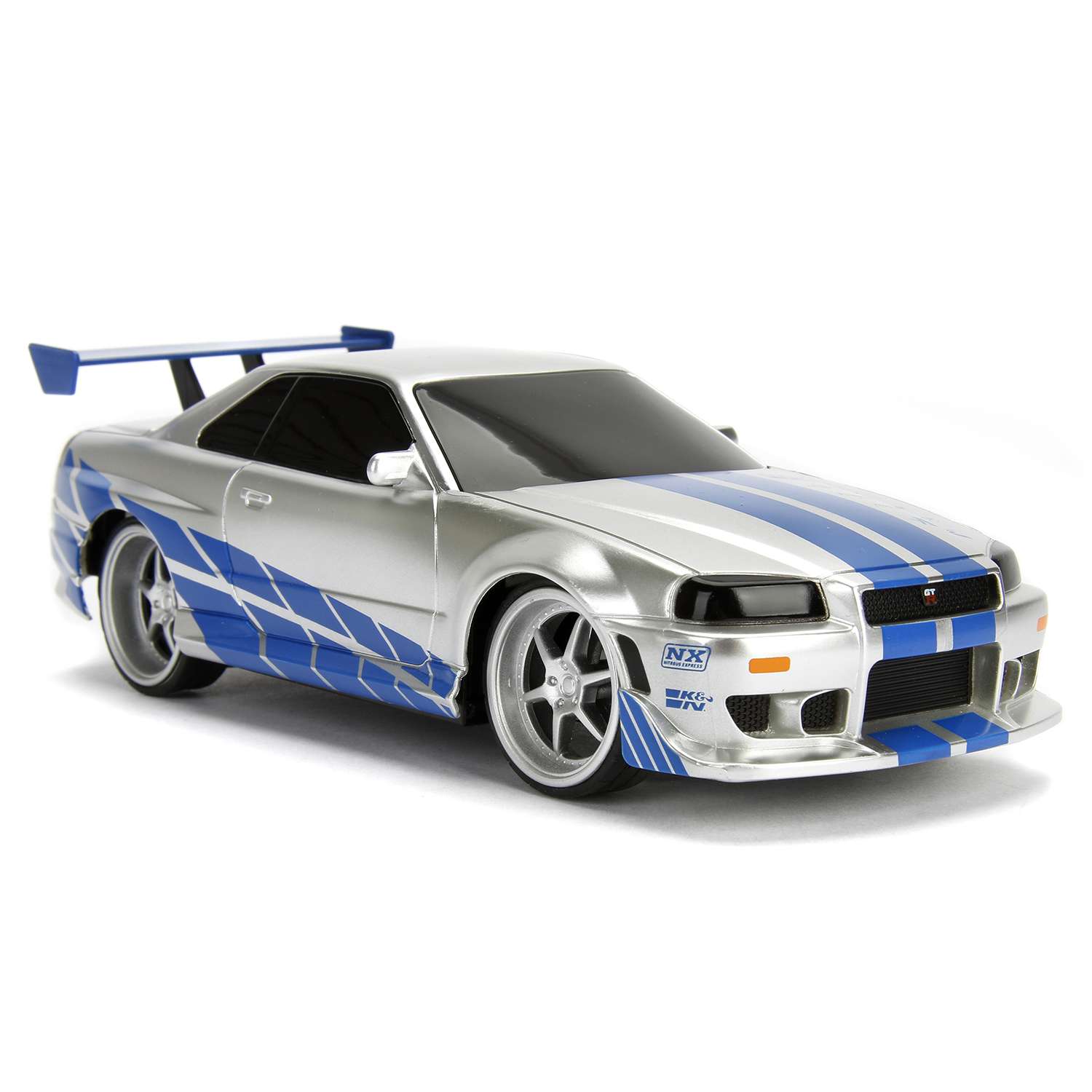 Машина Jada Fast and Furious РУ 1:24 Nissan Skyline GT-R 2002 Серебряная 99371 - фото 8