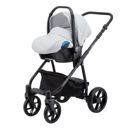 Коляска 3в1 BeBe-mobile Gusto Standart GU20 Светло-серый-Светло-серая перфорированная кожа