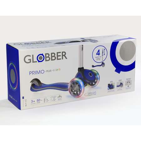 Самокат Globber Primo Plus Lights Синий 442-100