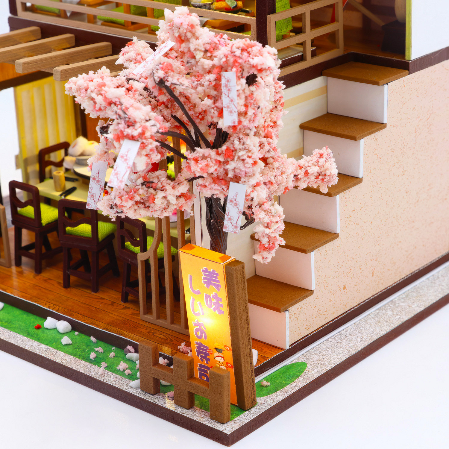 Интерьерный конструктор HitToy Румбокс Японское кафе с куполом и подсветкой M2011 - фото 8