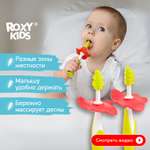 Зубная детская щетка ROXY-KIDS Flower массажер для десен 2 шт цвет зеленый