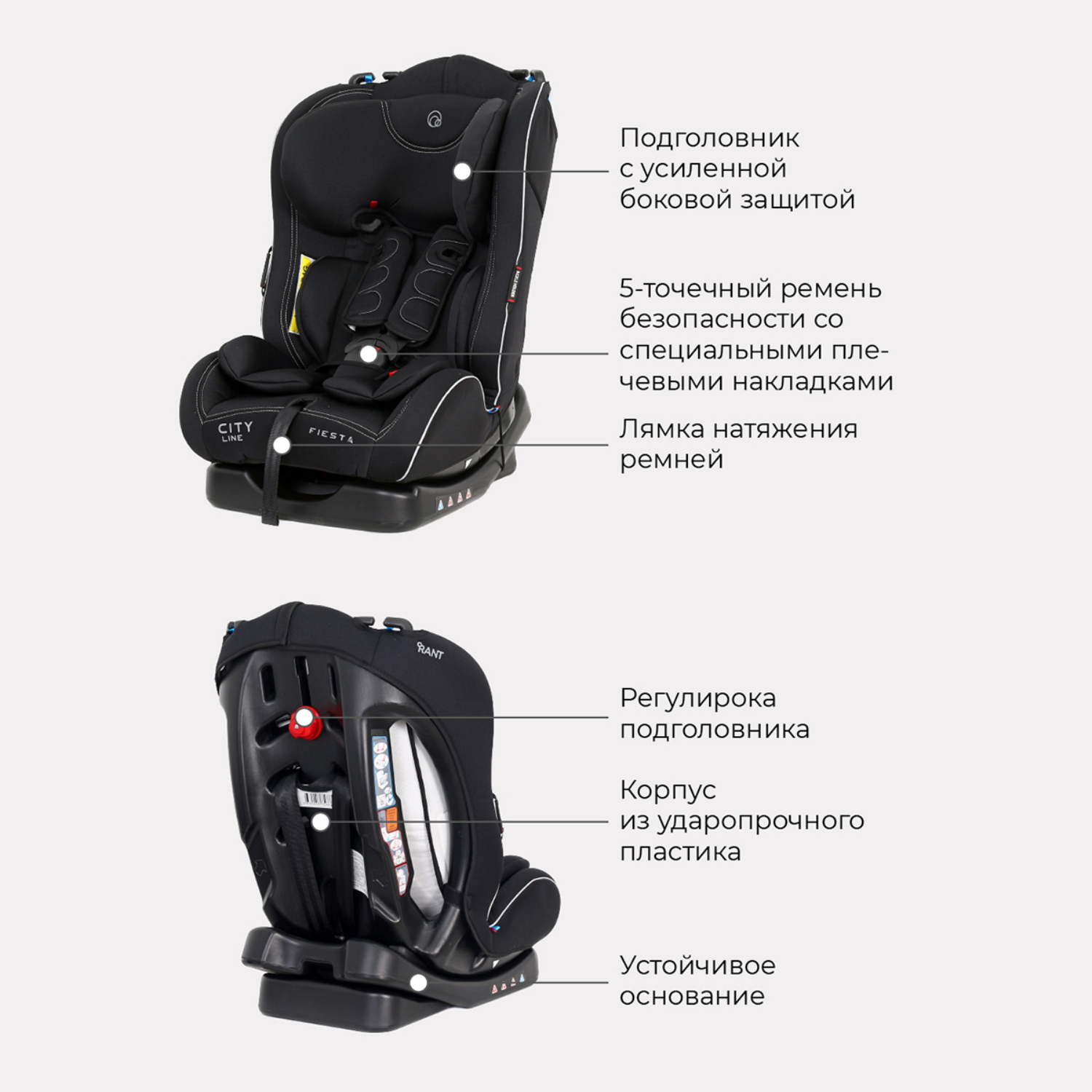 Автокресло Rant Fiesta Black - фото 3