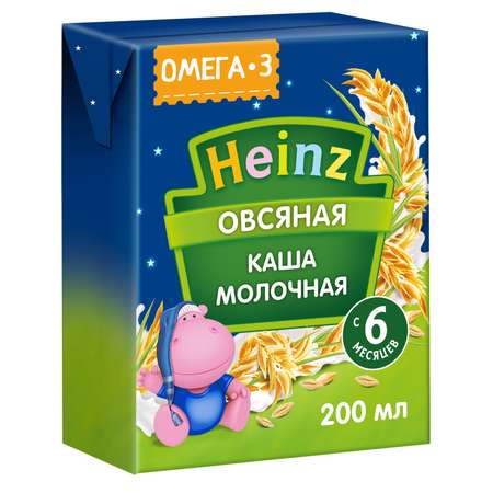Кашка молочная Heinz с Омега 3 овсяная 0.2л с 6месяцев