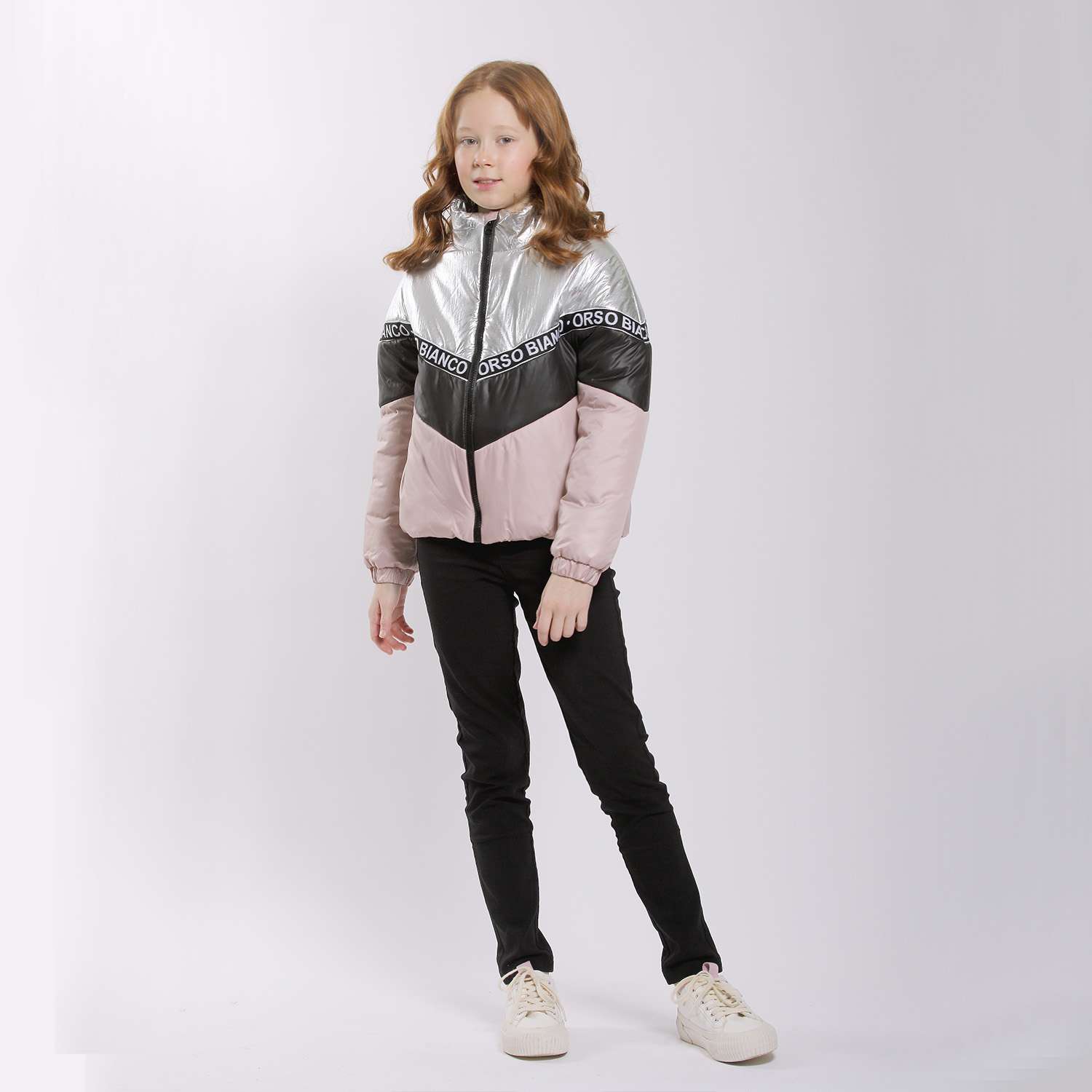 Куртка Orso Bianco OB21033-12_серебро/д.розовый - фото 2