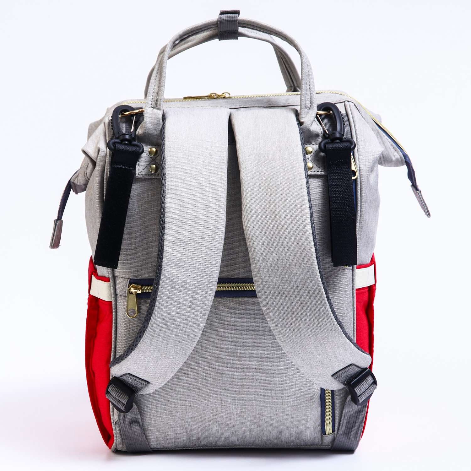 Сумка-рюкзак Sima-Land для хранения вещей малыша цвет серый/красный - фото 5