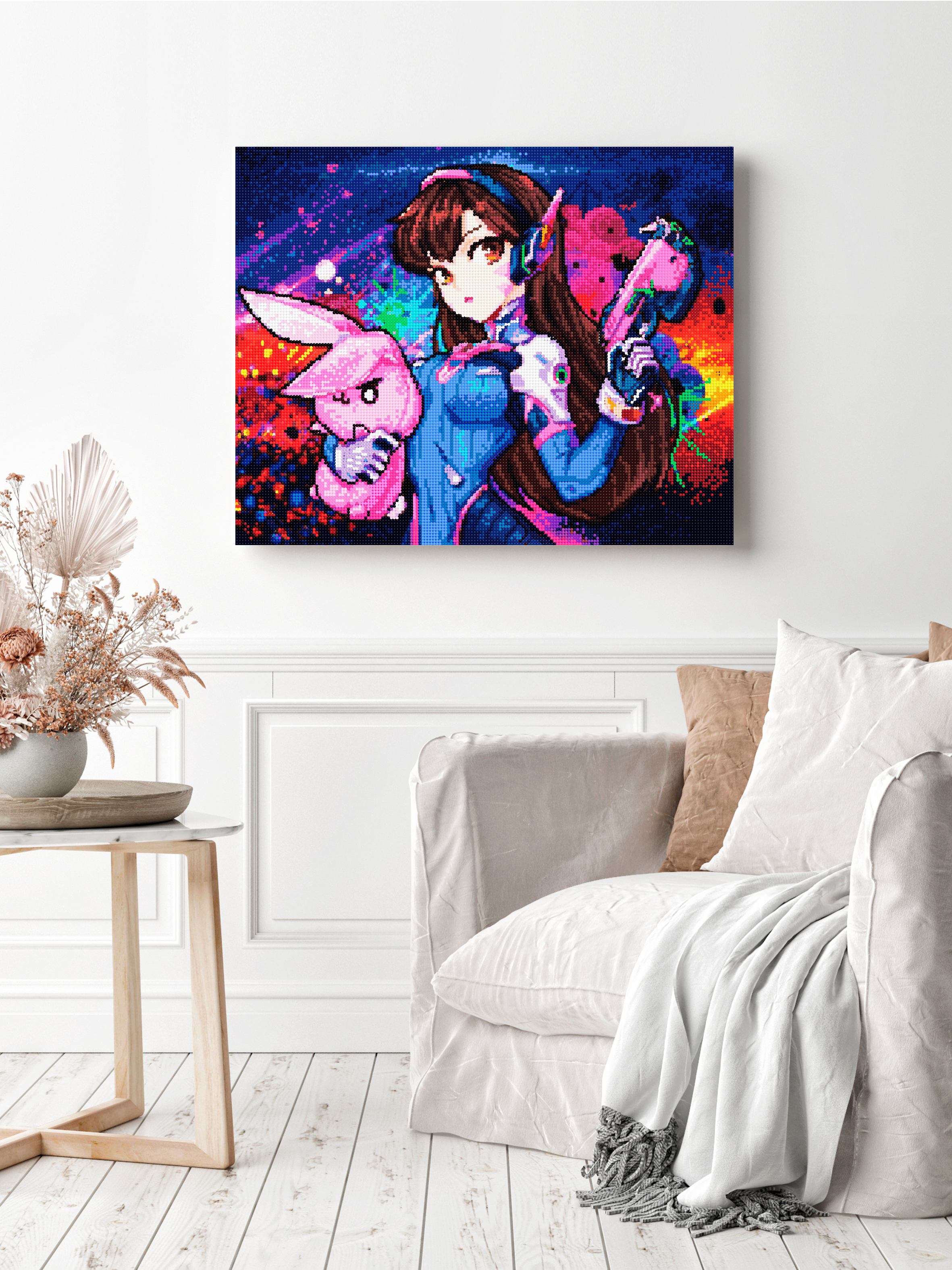 Алмазная мозаика Art sensation холст на подрамнике 40х50 см Overwatch D.Va - фото 3