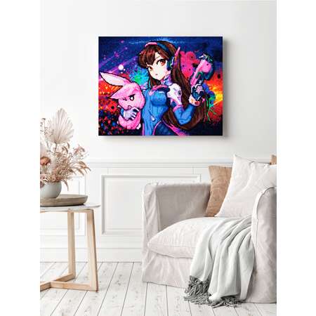 Алмазная мозаика Art sensation холст на подрамнике 40х50 см Overwatch D.Va