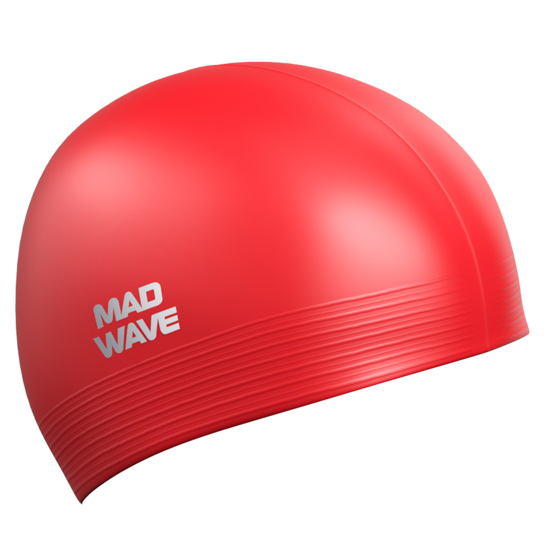 Шапочка для плавания латексная Mad Wave Solid M0565 01 0 05W красная - фото 1