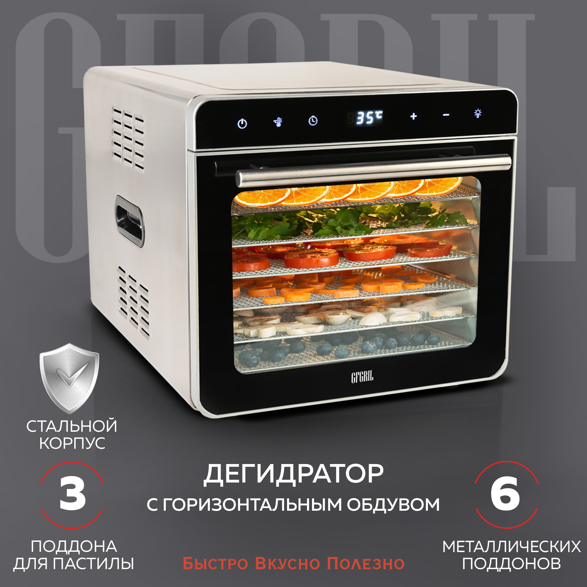 Дегидратор GFGRIL GFD-010 приготовление йогурта и пастилы купить по цене  32000 ₽ в интернет-магазине Детский мир