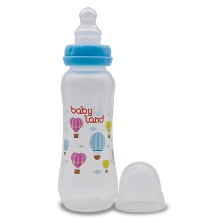 Бутылочка Baby Land 240мл с силиконовой анатомической соской Air System голубой