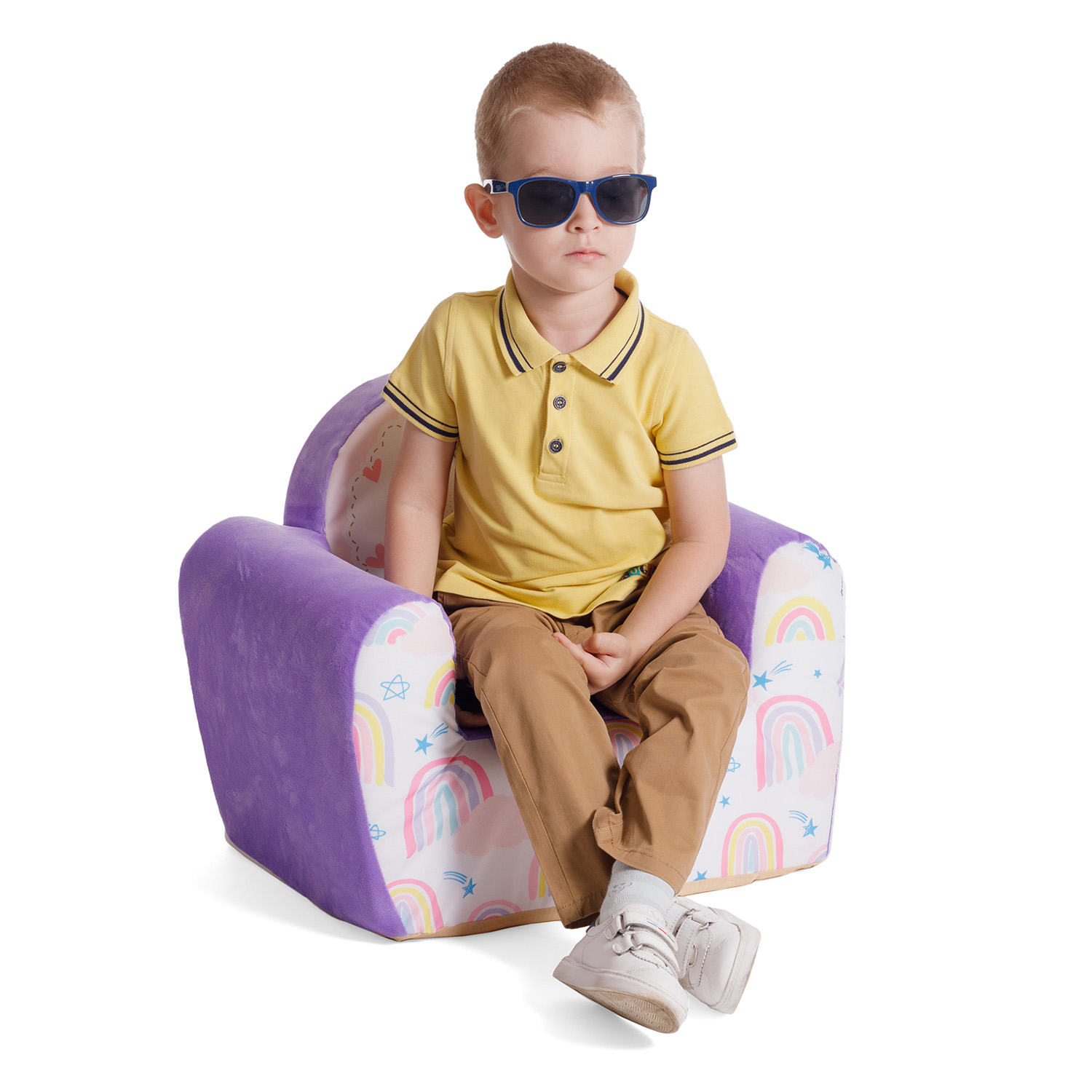 Кресло Тутси мягкое Единорог Радуга модель Детство - фото 5