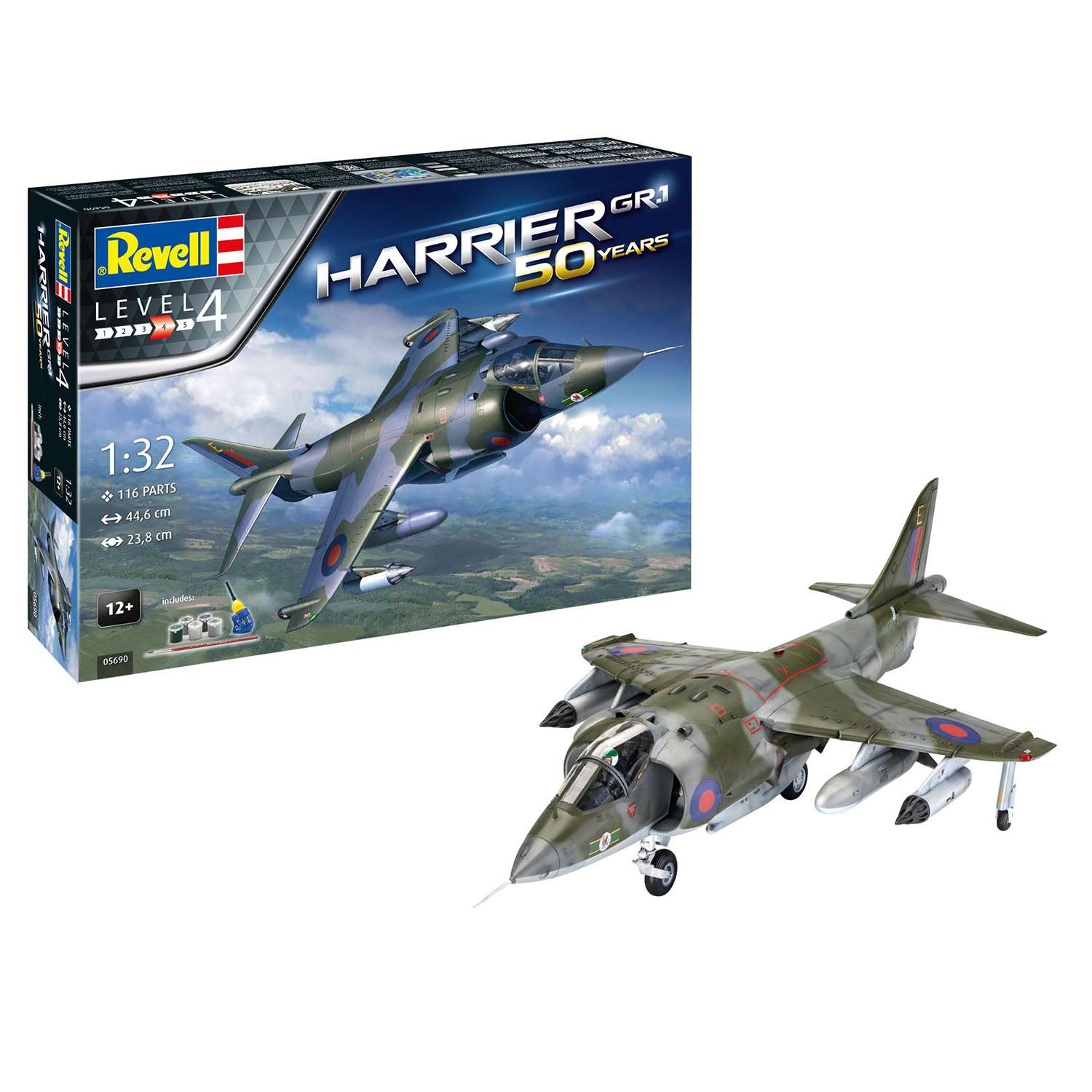 Сборная модель Revell Hawker Harrier GR Mk1 05690 - фото 2